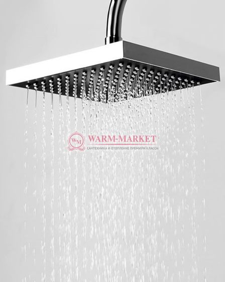 Встраиваемый комплект для душа с верхней душевой насадкой черный A12528-Bl