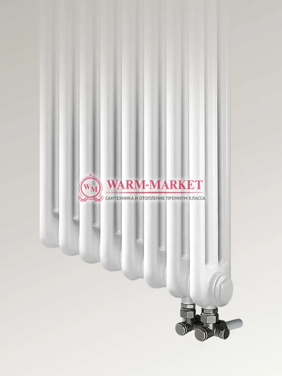 Вертикальный трубчатый радиатор, двухтрубный с нижним подключением
