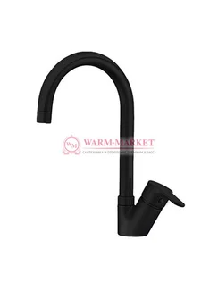 Смеситель для кухни черный Ruhr 24407-Bl