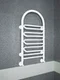 Liana White - белый полотенцесушитель с изогнутой перекладиной