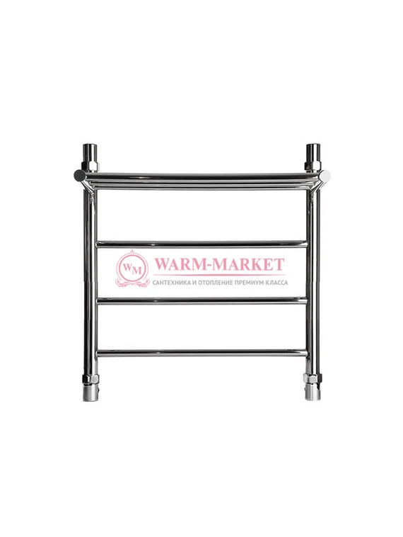 Galant 4 (прямой) - водяной полотенцесушитель с полкой из нержавеющей стали