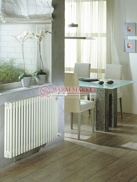 Трубчатый радиатор Zehnder 6075 №1270 с боковым подключением