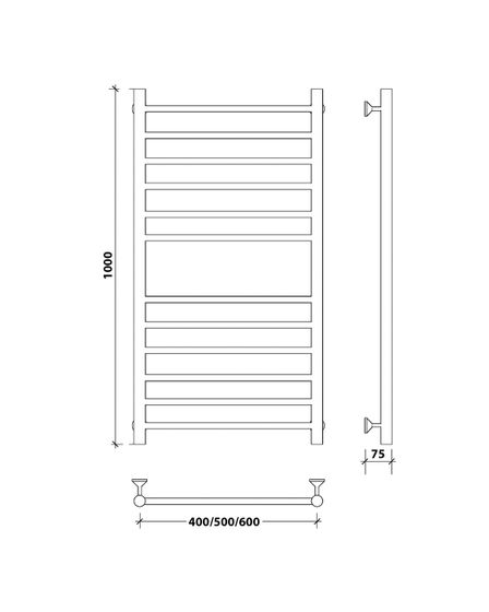 Водяной полотенцесушитель Secado Триада 4 из нержавеющей стали