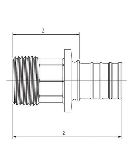 Переходник с наружной резьбой REHAU 20-R 3/4 -L15