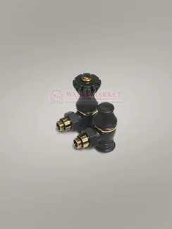 Комплект для подключения чугунного радиатора 1/2" и 3/4" угловой