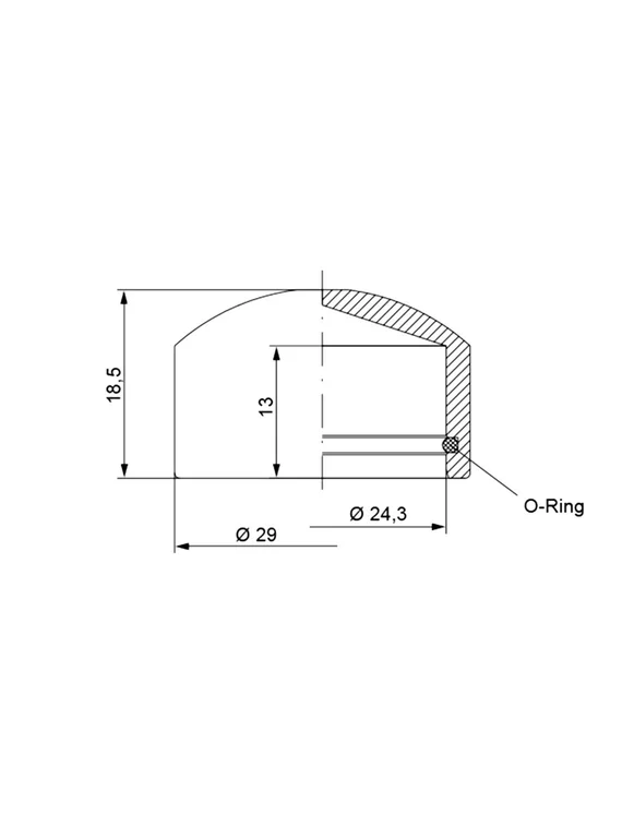 Заглушка с декоративным колпачком Hummel Designtechnik 1/2"