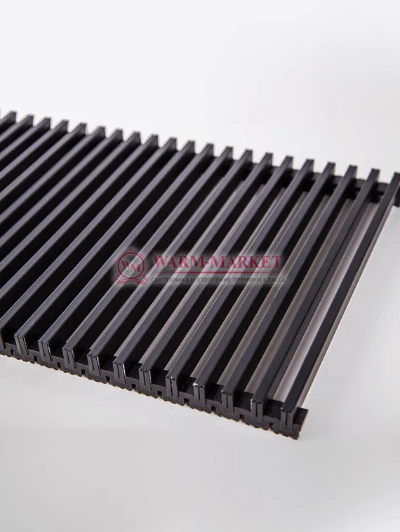 Декоративная решетка Techno Elit рулонная алюминиевая шириной 300 мм, цвет черный