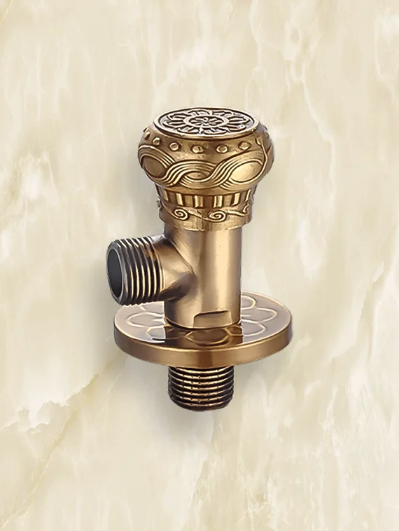 Вентиль для гигиенического душа античная бронза округлой формы