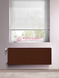 Dia Norm Compact С 22, высотой 500 мм - панельный радиатор с боковым подключением коричневого цвета