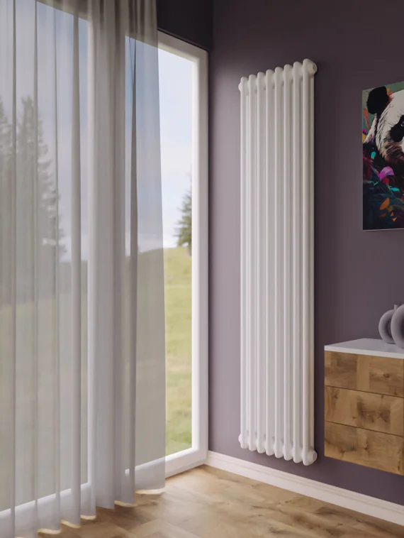 Bronto Pipe 2190 - двухтрубный трубчатый радиатор высотой 1900 мм, боковое подключение