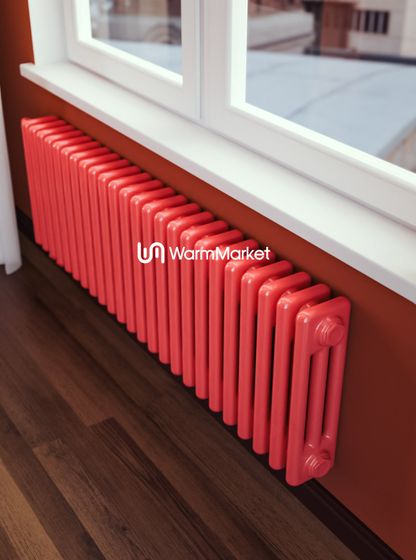 Bareng Softy 3037 - трехтрубный трубчатый радиатор высотой 370 мм, нижнее подключение с термостатикой