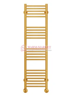 Аврора П22-1 - водяной полотенцесушитель, нижнее подключение, цвет золото