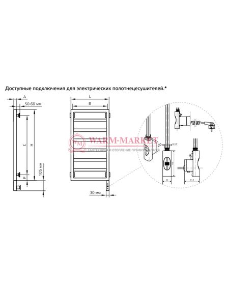 Полотенцесушитель ArtofSpace Subway