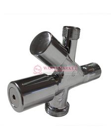 Кран комбинированый хромированный DN15 1/2 GZ x 3/8 GZ x 3/4 GZ