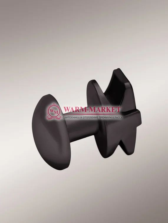 Крючок округлый для полотенцесушителей и радиаторов черного цвета.