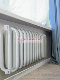 Трубчатый радиатор KZTO RS‌-3 высотой 540 мм черного цвета