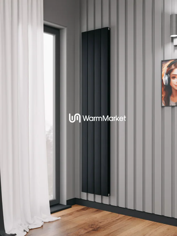 Вертикальный электрический алюминиевый радиатор Axxinot Barkas VE 2000 высотой 2030 мм