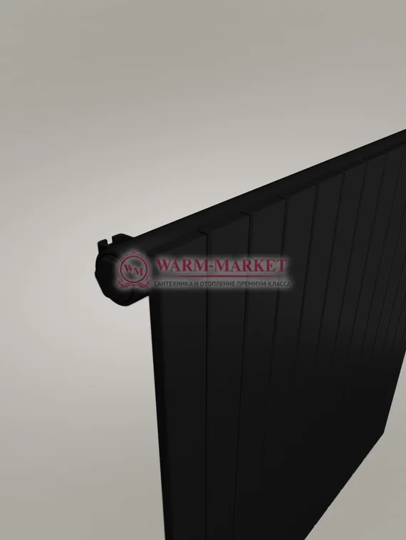 Solo V 1 1750 - вертикальный трубчатый радиатор из прямоугольного профиля однотрубный черного цвета