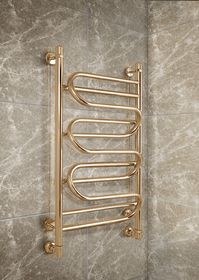 ILLUZIA Bronze - бронзовый водяной полотенцесушитель с перекладинами оригинальной формы