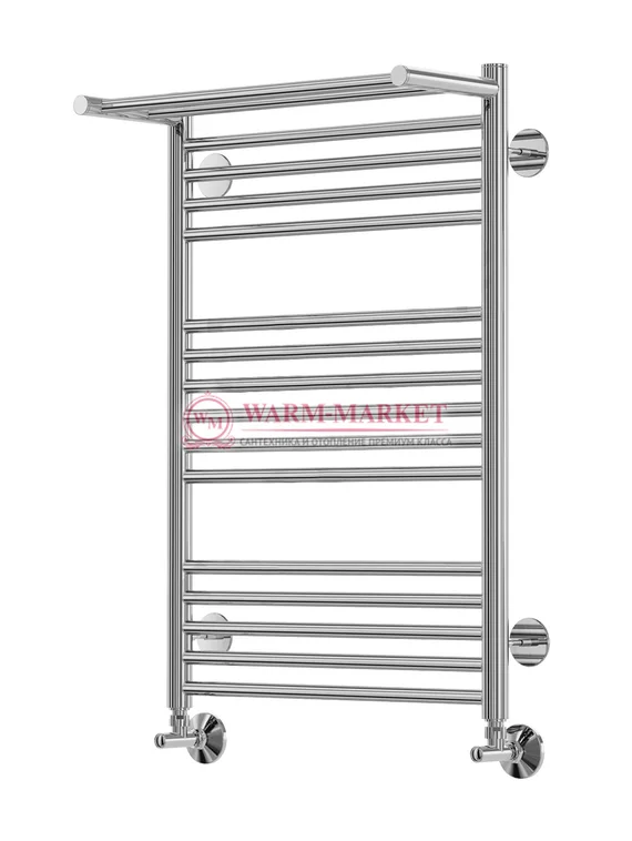 Аврора П16-3 - электрический полотенцесушитель с полкой, белый