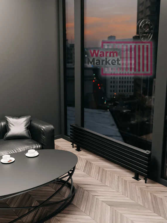 Axxinot Cardea 60х30 ZN - горизонтальный радиатор на ножках шириной 1500 мм, 9 секций