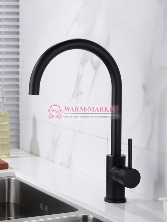 Смеситель для кухни Warmer Black Line 250140
