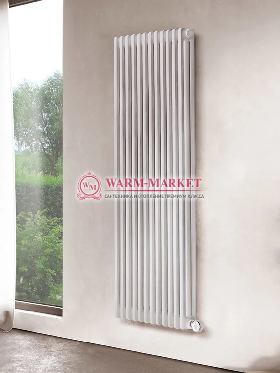 Delta Electric 1800, 12 секций, 3 трубный - электрический вертикальный трубчатый радиатор
