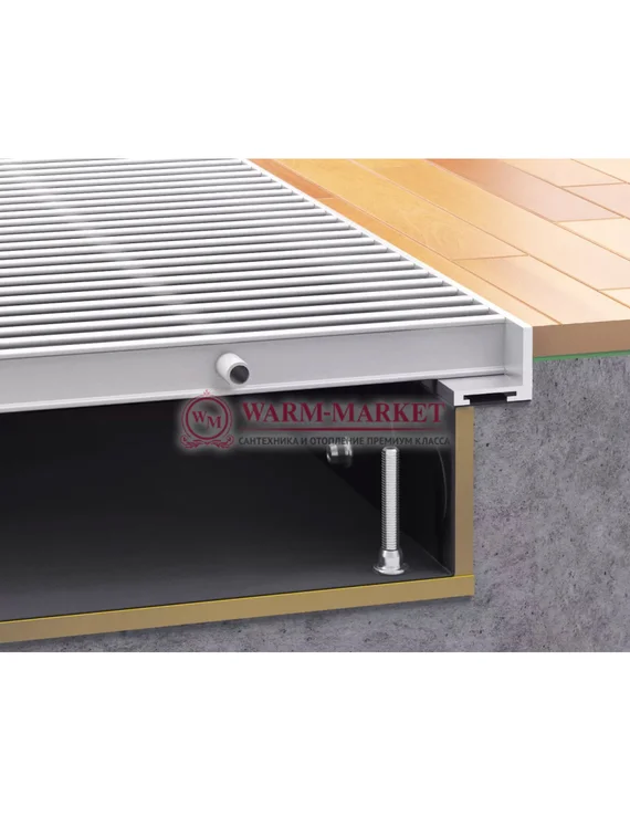 Решетка для конвектора Vitron анодированная из алюминия с профилем 18х6 мм, с L - рамкой