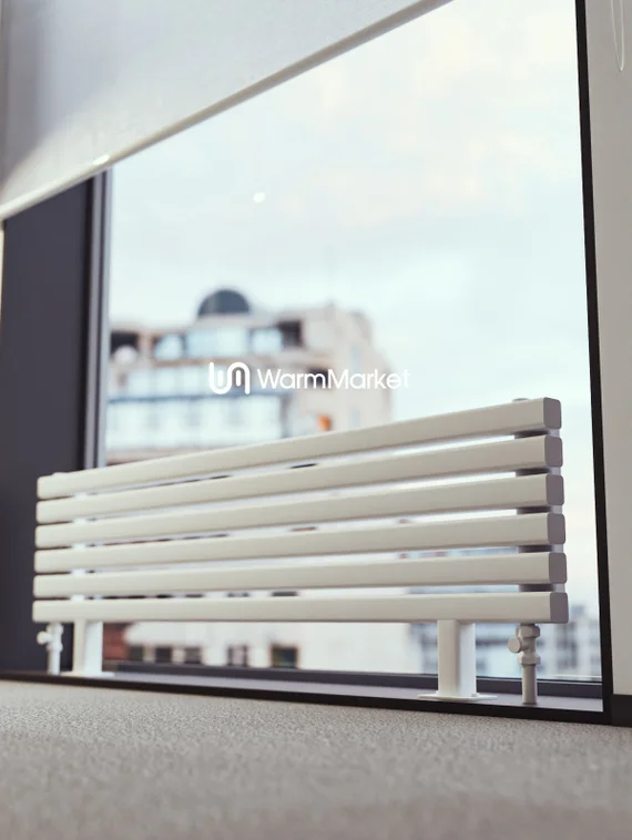 Bareng Tipe ZN 500 - напольный трубчатый радиатор шириной 500 мм, нижнее разнесенное подключение