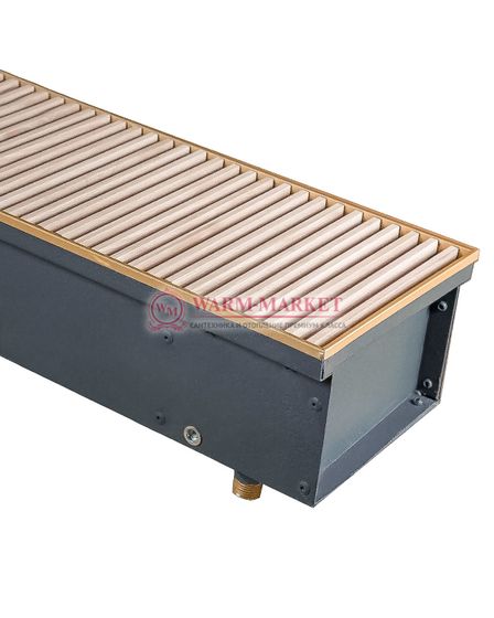 Внутрипольный конвектор Techno WD KVZs, высота 105 мм., ширина 420 мм., без решетки