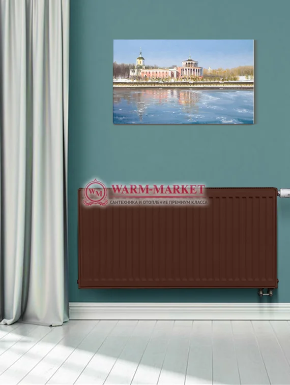 Dia Norm Ventil Compact СV 22, высотой 500 мм - панельный радиатор с нижним подключением коричневый