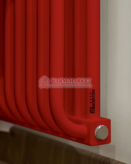 Вертикальный трубчатый радиатор KZTO RS‌-2 высотой 1790 мм красного цвета | Фото 2