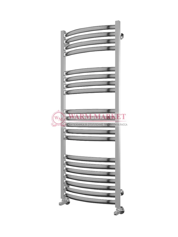 Палермо П20 - водяной полотенцесушитель, нижнее подключение, черный