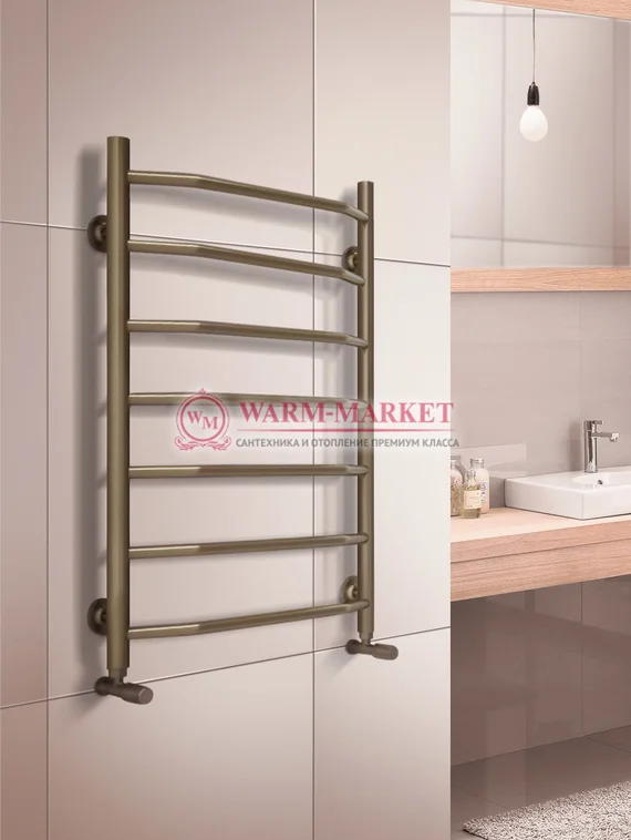 Warmer N Victoria 500х700-7 перекладин полотенцесушитель  c нижним подключением античная бронза