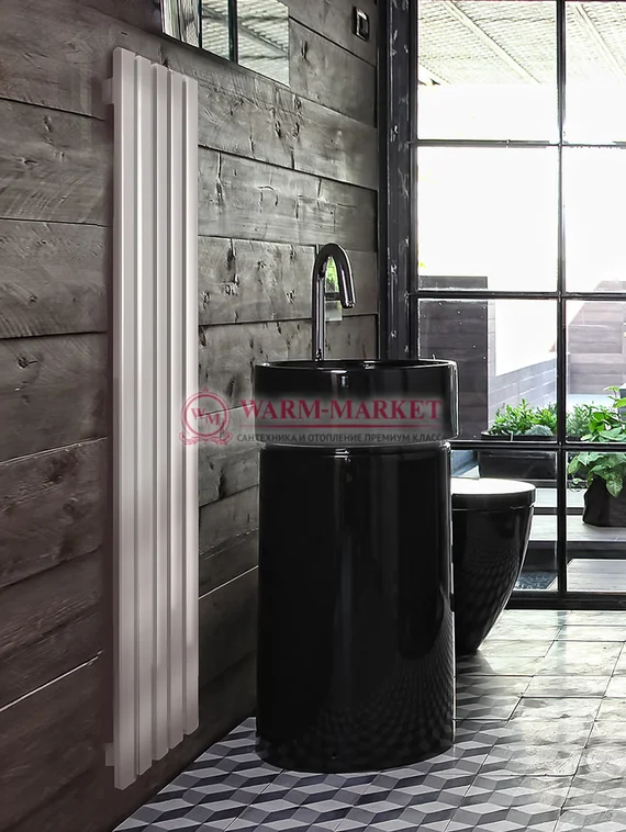 Steel V 60х30 1000 - вертикальный трубчатый дизайн-радиатор, 6 секций