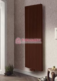 Трубчатый вертикальный радиатор Dia Norm 3180 трехтрубный с нижним центральным подключением коричневого цвета