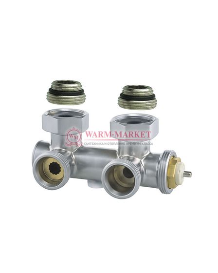 Узел термостатический угловой с байпасом Hummel Designtechnik 3/4НРx1/2НР