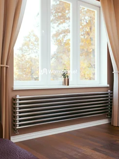 Axxinot Sentir Chrome Z 3180 - горизонтальный трубчатый радиатор шириной 1800 мм, нижнее разнесенное подключение