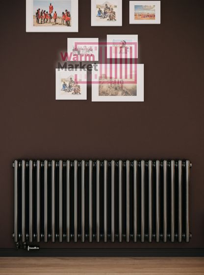 Трубчатый радиатор Solira 3080 N69 нижнее подключение, черный (RAL 9005)