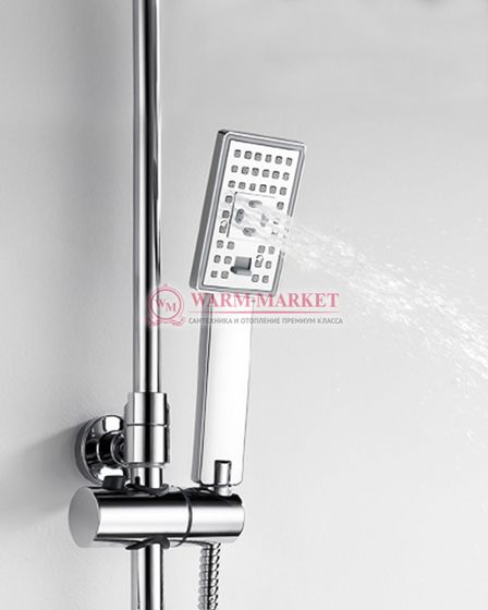 Душевой комплект со смесителем черный A17702-Bl