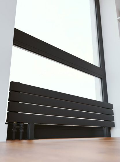 Bareng Temper ZN 2250 - напольный трубчатый радиатор шириной 2250 мм, нижнее левое подключение