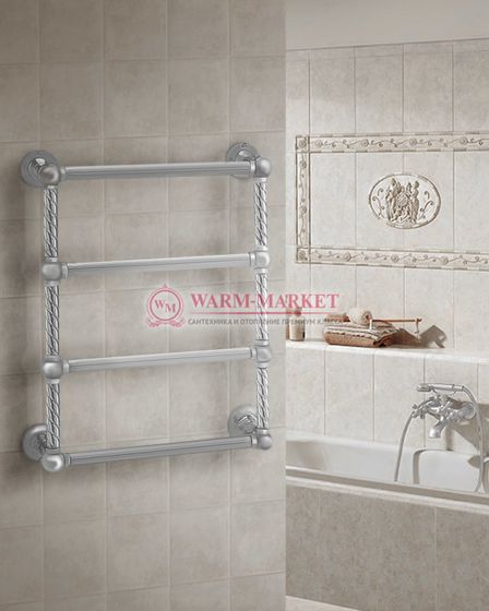Полотенцесушитель Warmer Vintage в ретро стиле 600х400 мм, 4 перекладины