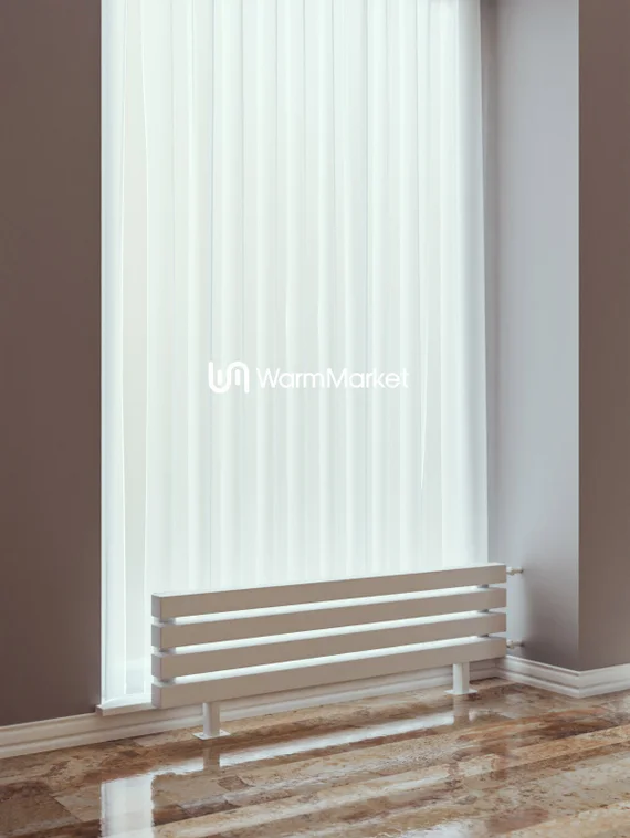 Bareng Livian ZN 1750 - напольный трубчатый радиатор шириной 1750 мм, боковое подключение