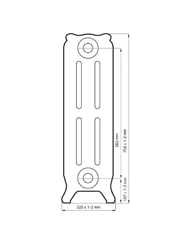 Bristol Loft 582 - чугунный дизайн радиатор