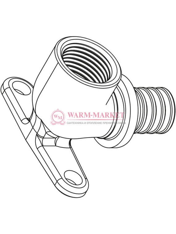 Угольник REHAU настенный с внутренней резьбой 16-Rp 1/2 RX