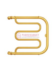 Фокстрот - водяной полотенцесушитель, боковое подключение, цвет золото