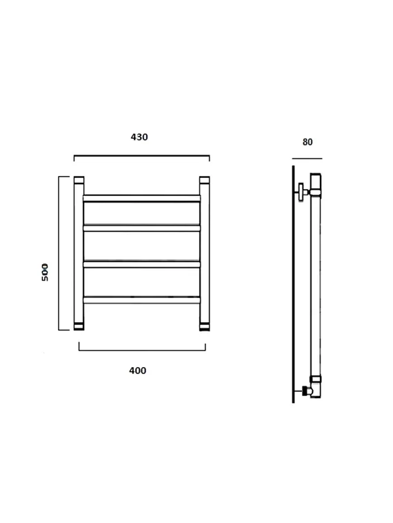 Galant 3 (прямой) - водяной полотенцесушитель из нержавеющей стали