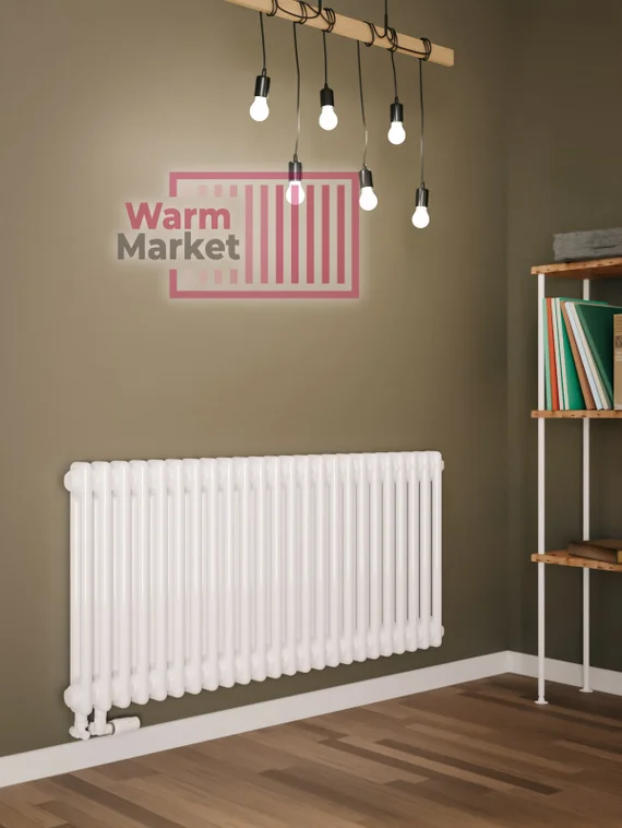 Трубчатый радиатор Solira 2100 N69 твв нижнее подключение с термостатикой, цвета RAL