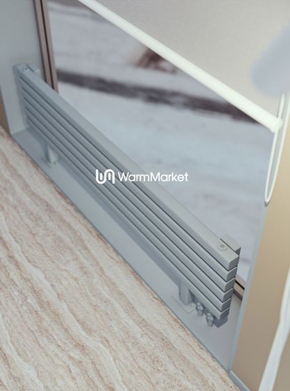 Bareng Tipe ZN 500 - напольный трубчатый радиатор шириной 500 мм, нижнее правое подключение