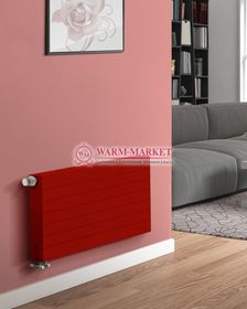 Dia Norm Ramo Ventil Compact RСV 11, высотой 500 мм - панельный радиатор c бороздками нижнее подключение красного цвета
